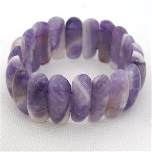 dogteeth Amethyst Bracelets, stretchy, approx 9-25mm