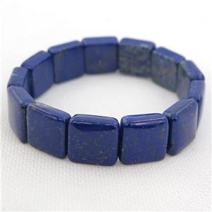 natural Lapis Bracelets, stretchy, approx 15mm