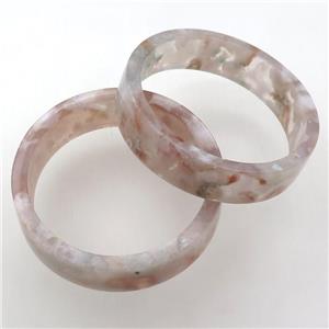 natural cherry blossom agate bangle, approx 55-60mm