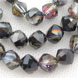 Crystal Glass Beads, freeform, approx 9mm, 60pcs per st