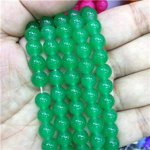 round green Jadeite Glass beads, approx 10mm dia