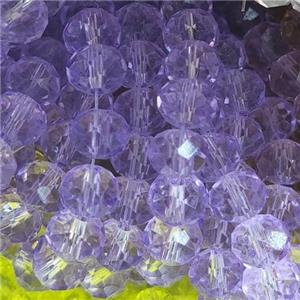 Purple Chinese Crystal Glass Beads Faceted Rondelle, approx 8mm, 66pcs per st