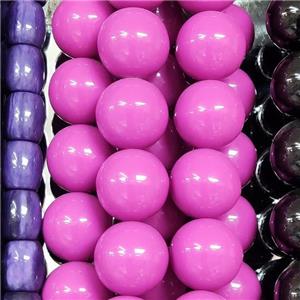 Hotpink Resin Beads Smooth Round, approx 20mm dia