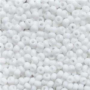 White Glass Seed Beads Pony Rondelle A-Grade, approx 2mm, 3500pcs