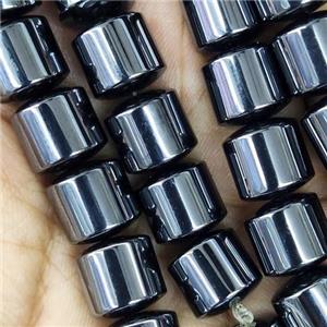 black Hematite tube beads, approx 6mm