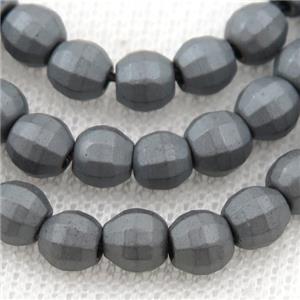 matte black Hematite lantern beads, approx 6mm dia