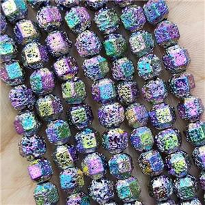 Hematite Bullet Beads Rainbow Electroplated, approx 6x6mm