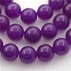 purple Spong Jade Beads, round, approx 14mm dia