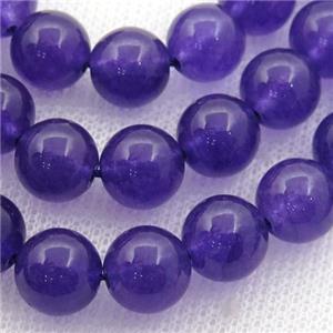 purple Spong Jade Beads, round, approx 6mm dia