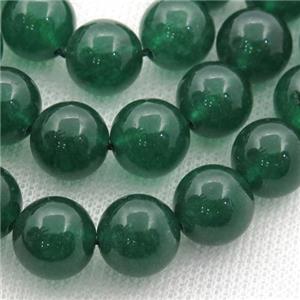 green Spong Jade Beads, round, approx 12mm dia