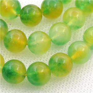 Dichromatic Spong Jade Beads, round, approx 12mm dia