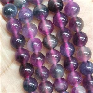 round Jade Beads, fuchsia, dye, approx 8mm dia