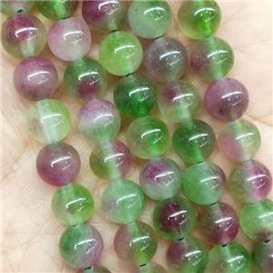 round Jade Beads, multicolor, dye, approx 10mm dia