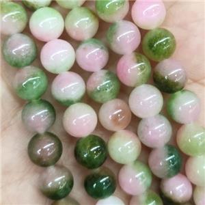 round Jade Beads, multicolor, dye, approx 8mm dia