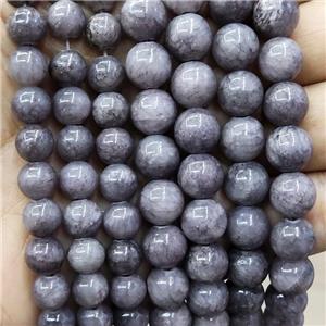 Natural Honey Jade Beads Gray Dye Smooth Round, approx 12mm dia