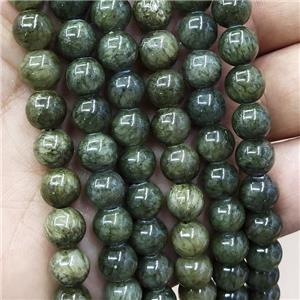 Natural Honey Jade Beads Green Dye Smooth Round, approx 8mm dia