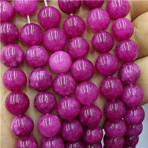 Red Spong Jade Beads Dye Smooth Round, approx 6mm dia