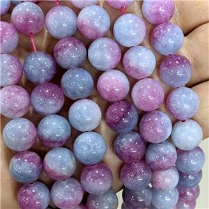 Natural Jade Beads Dye Smooth Round, approx 12mm