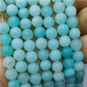 Sponge Jade Beads Dye Smooth Round, approx 10mm dia