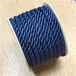 Nylon Cord Navy Blue, approx 5mm, 8 meters per rolls