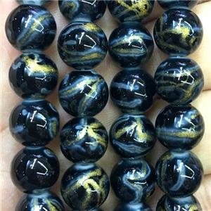 round Lampwrok Glass Beads, approx 10mm dia