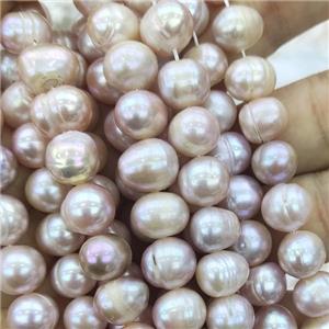 Natural Freshwater Pearl Beads, approx 10-11mm, 35cm length