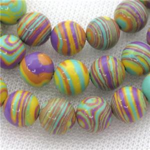 Synthetic Malachite beads, round, multicolor, approx 8mm dia