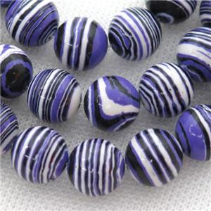 Synthetic Malachite beads, round, purple, approx 10mm dia