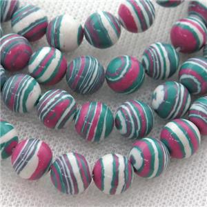 Synthetic Malachite beads, round, multicolor, approx 10mm dia