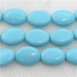 blue Synthetic Turquoiuse beads, oval, approx 8x10mm