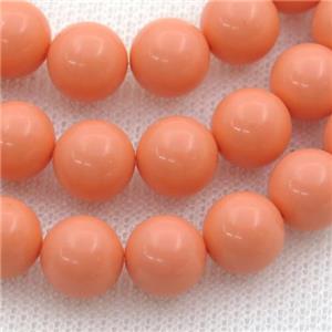 Synthetic Coral Beads, pink, round, approx 8mm dia