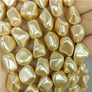 Pearlized Shell Beads Chips Freeform, approx 10-16mm