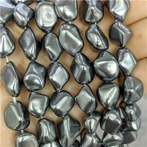 Pearlized Shell Beads Chips Freeform, approx 10-16mm