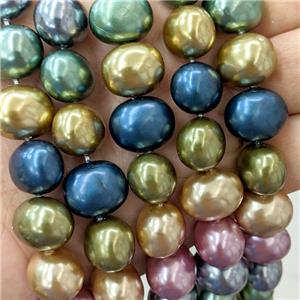 Pearlized Shell Potato Beads Mixed Color, approx 13-16mm