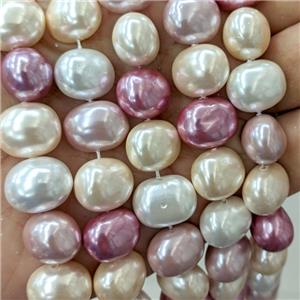 Pearlized Shell Potato Beads Mixed Color, approx 13-16mm