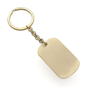 Stainless Steel keychain pendant gold plated, approx 28-45mm, 30mm dia