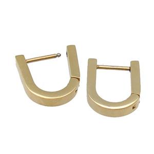 Stainless Steel Latchback Earring Ushape, approx 12-15mm