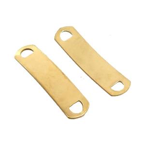 Stainless Steel Connector Bend Rectangle Gold Plated, approx 10-40mm