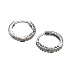 Raw Stainless Steel Hoop Earrings, approx 14mm dia