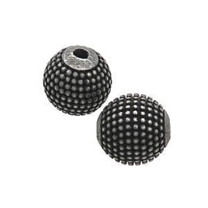 Stainless Steel Round Beads Antique Black, approx 10mm