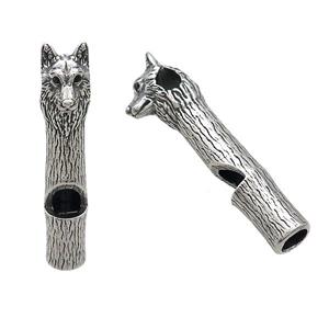 Stainless Steel Wolf Charms Pendant Antique Silver, approx 10-50mm