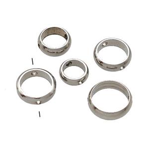 Raw Stainless Steel Circle Spacer Beads, approx 9mm