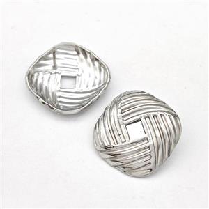 Raw Stainless Steel Stud Earring, approx 20mm