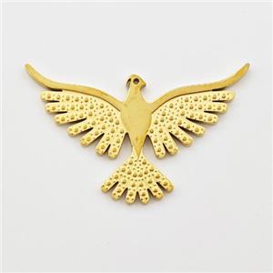 Stainless Steel Hawk Pendant Eagle Charms Gold Plated, approx 18-30mm