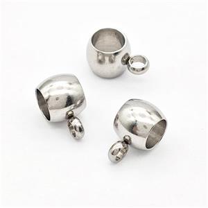 Raw Stainless Steel Bail, approx 6mm, 4mm hole