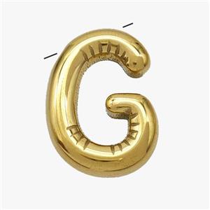 Stainless Steel Letter-G Pendant Gold Plated, approx 15-18mm