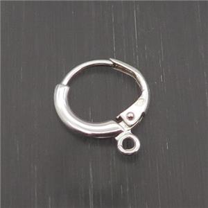 Sterling Silver Latchback Earring, approx 12mm