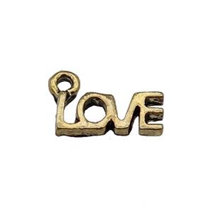 Tibetan Style Zinc LOVE Pendant Antique Silver, approx 4-11mm