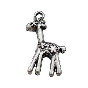 Tibetan Style Zinc Giraffe Charms Pendant Antique Silver, approx 20-30mm