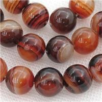 natural fancy Agate beads, round, approx 8mm dia